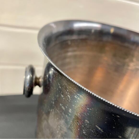 Italy Silverplate Champagne Bucket Vintage Wine Cooler Ice Bucket - Picture 9 of 16